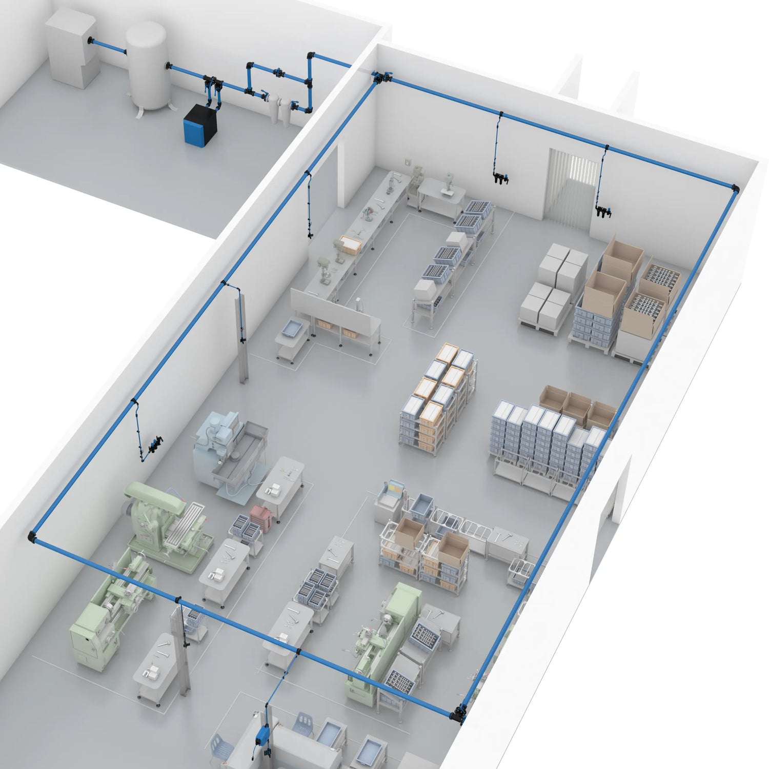 Ideal Compressed Air Piping Layouts