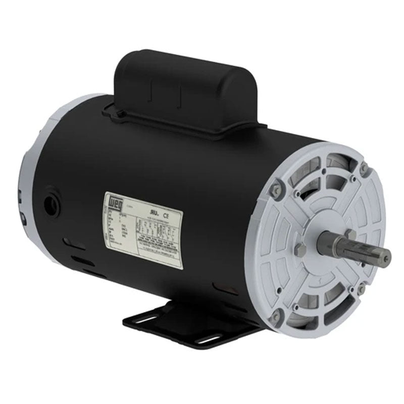 Weg Rolled Steel Compressor Duty Motor 1 HP 2P 56 1Ph 115/208-230 V 60 Hz IC01 - ODP - Foot-mounted