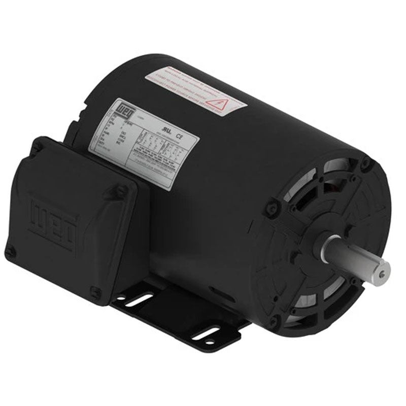 Weg Rolled Steel NEMA Premium Efficiency 2 HP Motor 4P 143/5T 3Ph 230/460//190-220/380-415 V 60 Hz IC01 - ODP - Foot-mounted