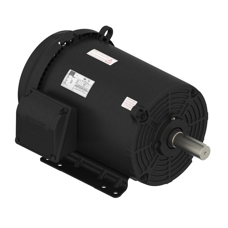 Weg Rolled Steel NEMA Premium Efficiency 15 HP Motor 4P 60 Hz IC411 - TEFC - Foot-mounted