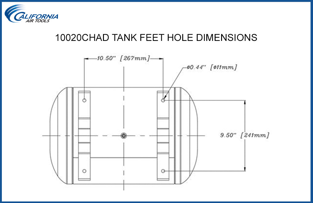 California Air Tools 2.0 Hp 10.0 Gal. Steel Tank Ultra Quiet & Oil-Free Air Compressor with Auto Drain Valve | CAT-10020CHAD