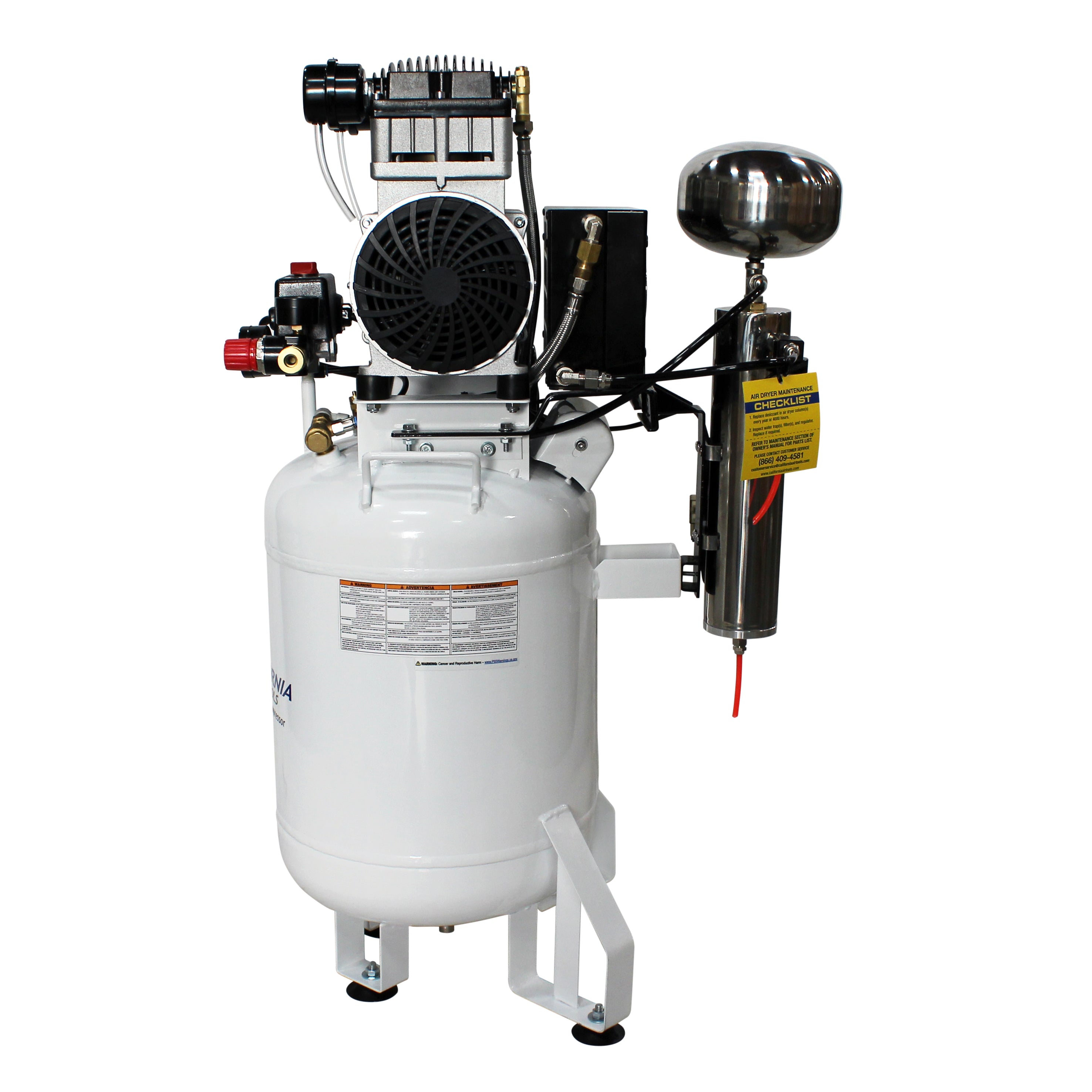California Air Tools 2.0 Hp, 10.0 Gal. Steel Tank Ultra Quiet & Oil-Free Air Compressor with Air Drying System (110V 60Hz)