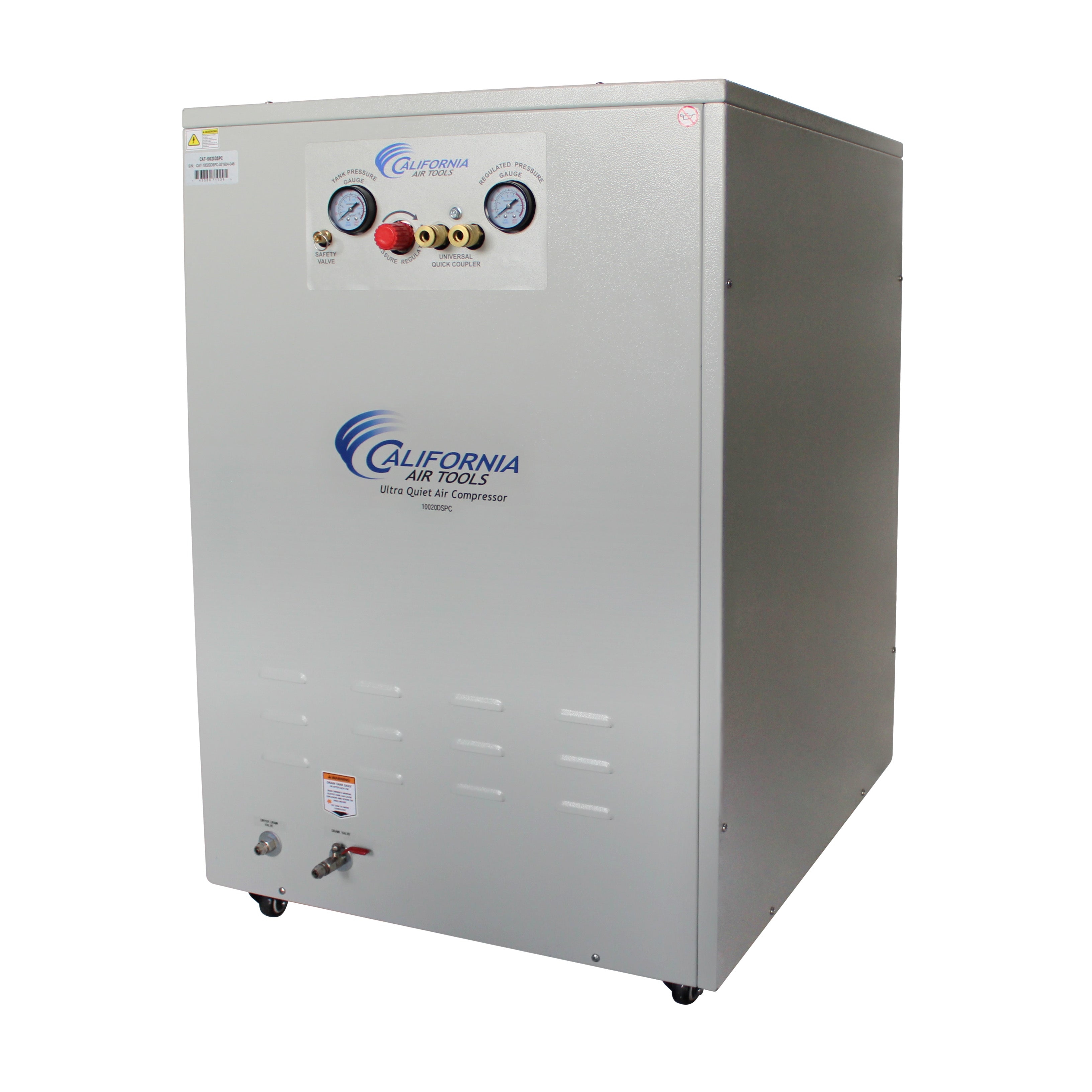 California Air Tools 2.0 Hp 10.0 Gal. Ultra Quiet & Oil-Free Air Compressor with Air Dryer in Sound Proof Cabinet | CAT-10020DSPC