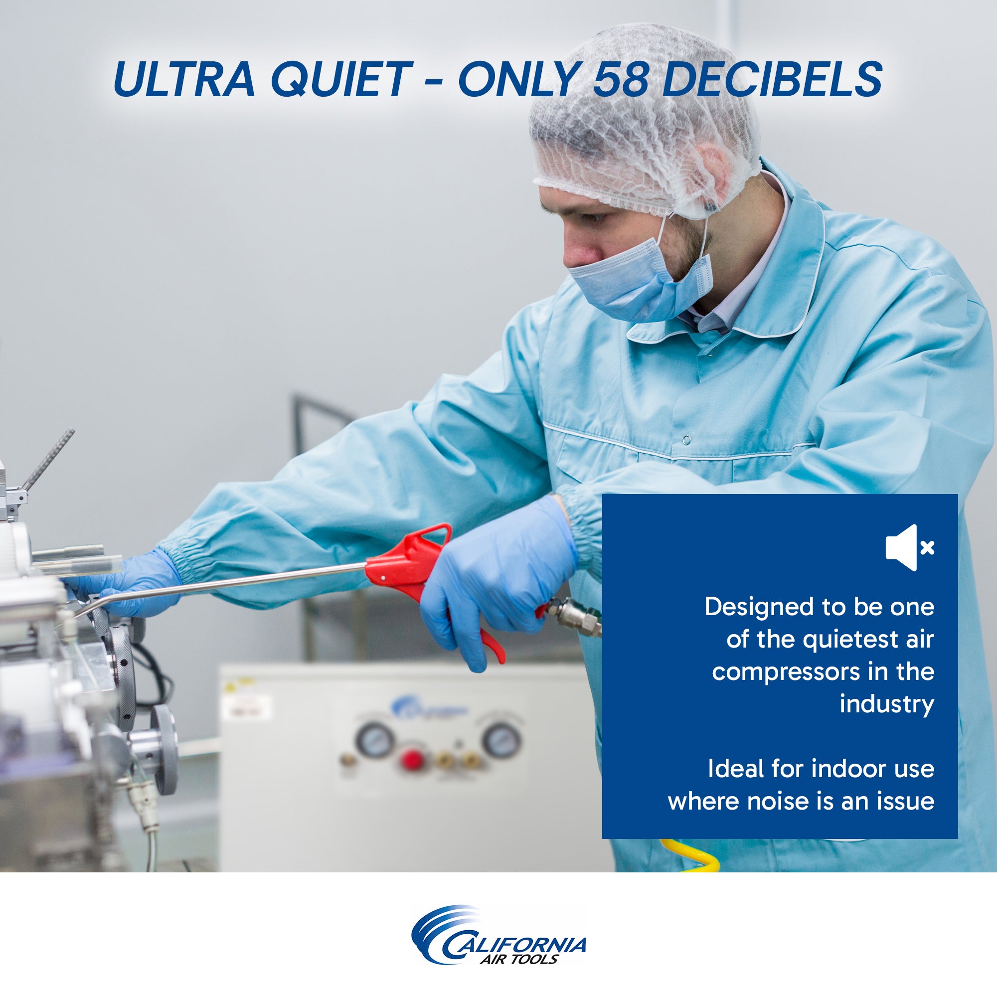 California Air Tools 2.0 Hp 10.0 Gal. Ultra Quiet & Oil-Free Air Compressor with Air Dryer in Sound Proof Cabinet