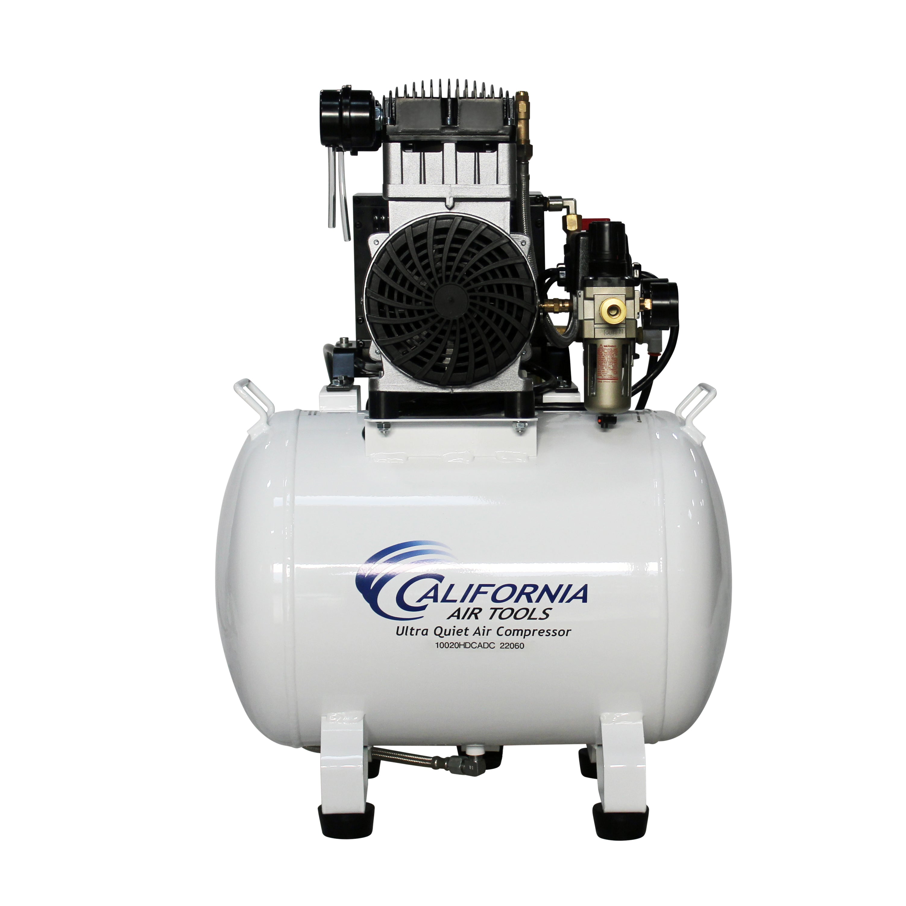 California Air Tools 2.0 Hp, 10.0 Gal. Steel Tank Ultra Quiet & Oil-Free Air Compressor with Air Drying System 220v 60hz