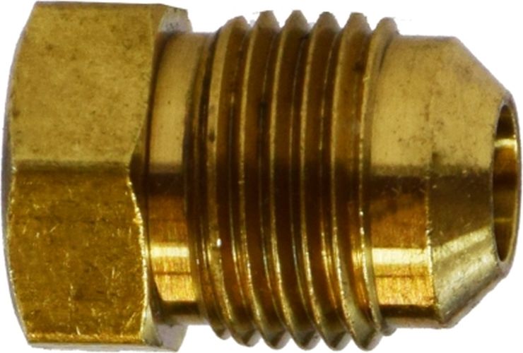 Midland brass SAE 45° flared plug, UNF threaded seal plug