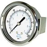 Warthog 2.5 inch dry pressure gauge with U-clamp panel back mount bracket