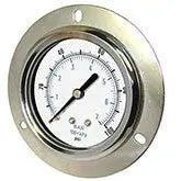 PIC Gauges 104D 2.5-inch dry utility pressure gauge, front flange panel mount, chrome case
