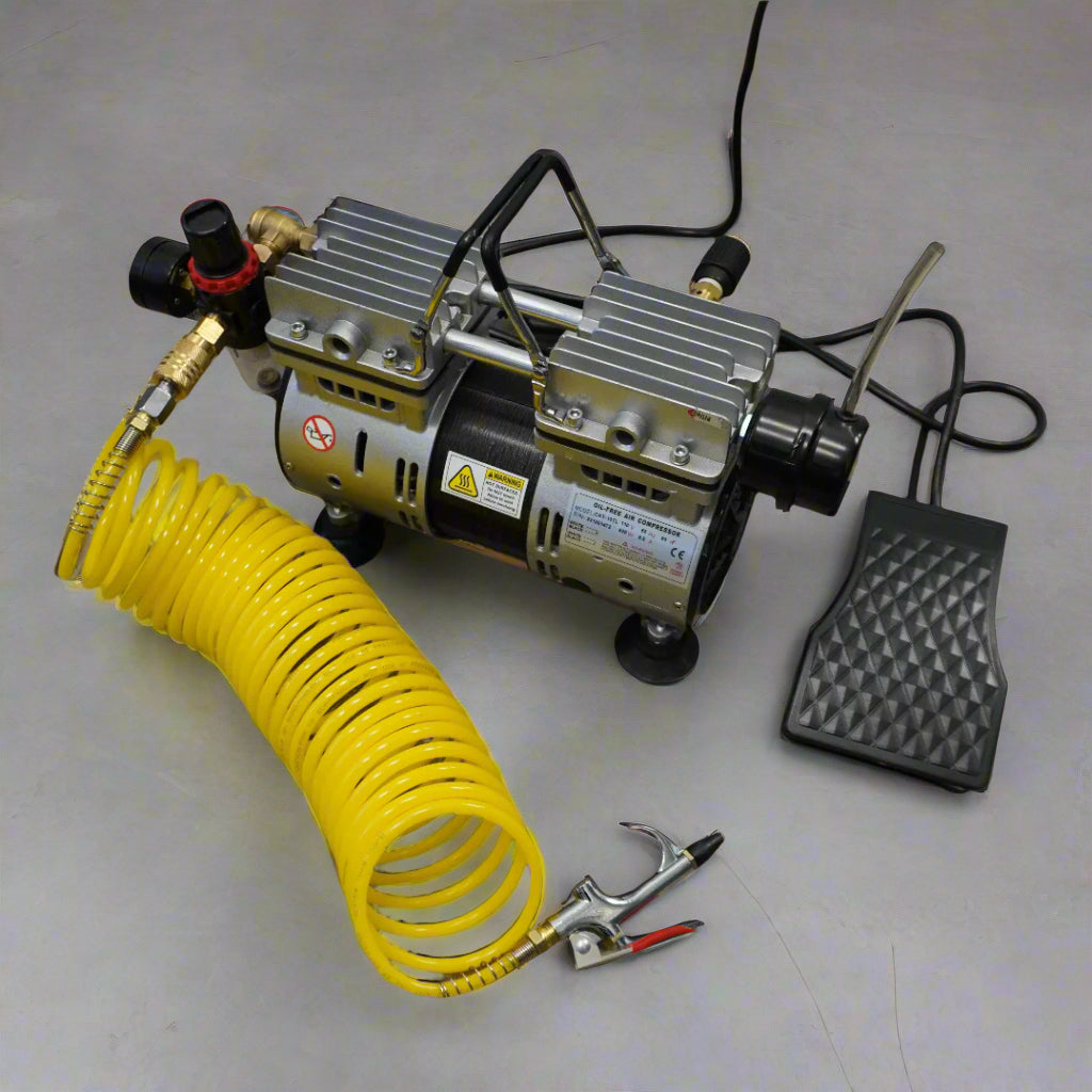 California Air Tools 1.0 Hp Tankless Ultra Quiet & Oil-Free Air Compressor with Power Pedal