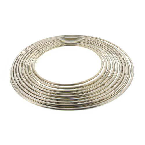 Coil of soft aluminum tubing — 100 ft roll for compressed air and pneumatic control lines