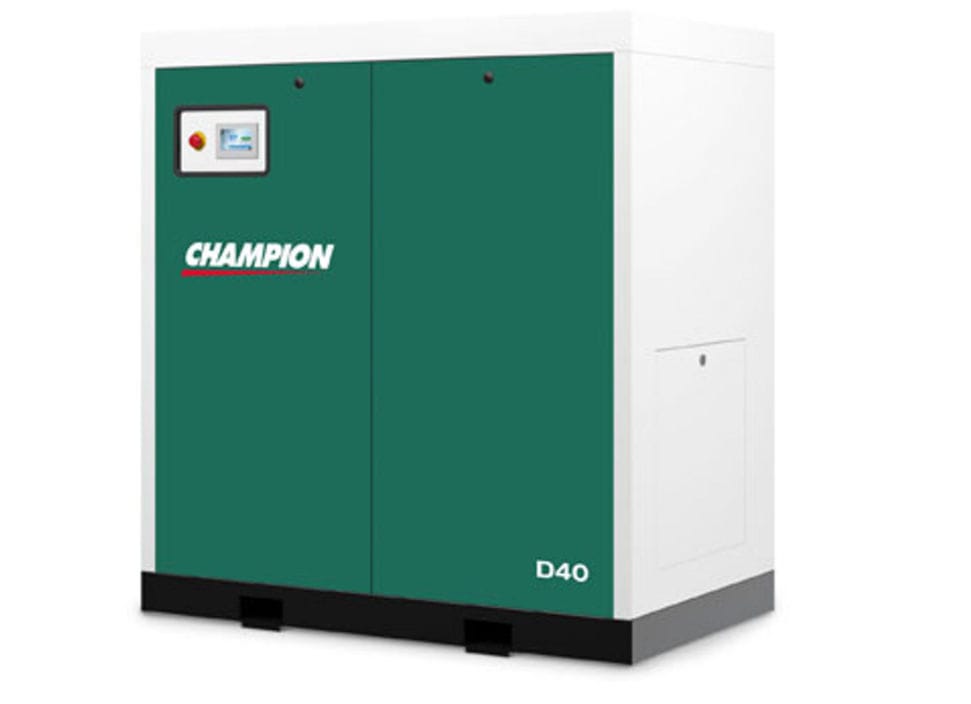Champion D40 base mount enclosed fixed speed rotary screw air compressor