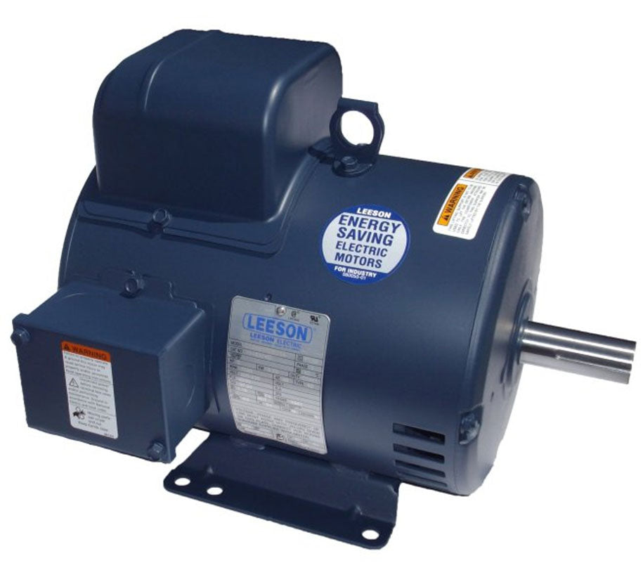 5HP LEESON 1740RPM 184T DP 208V 1PH Air Compressor Motor