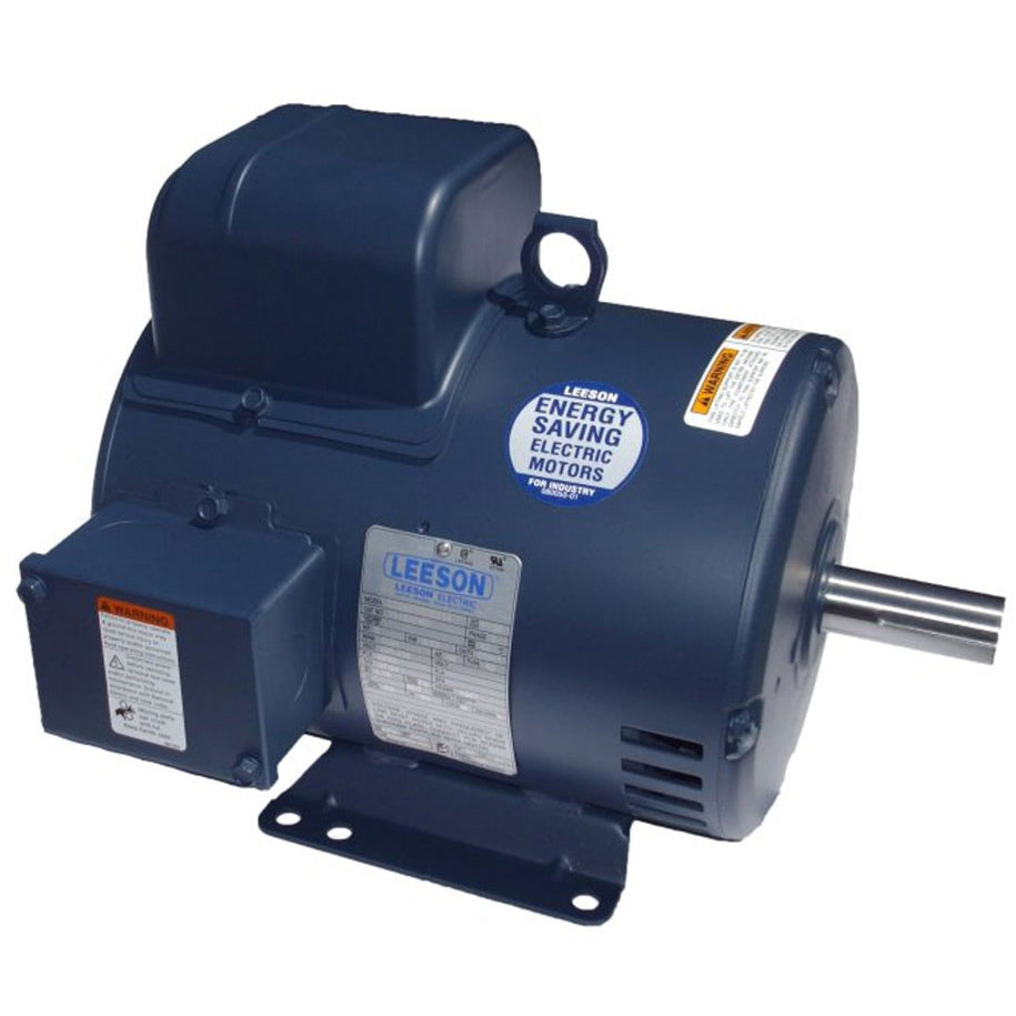 5HP LEESON 1740RPM 184T DP 208V 1PH Air Compressor Motor