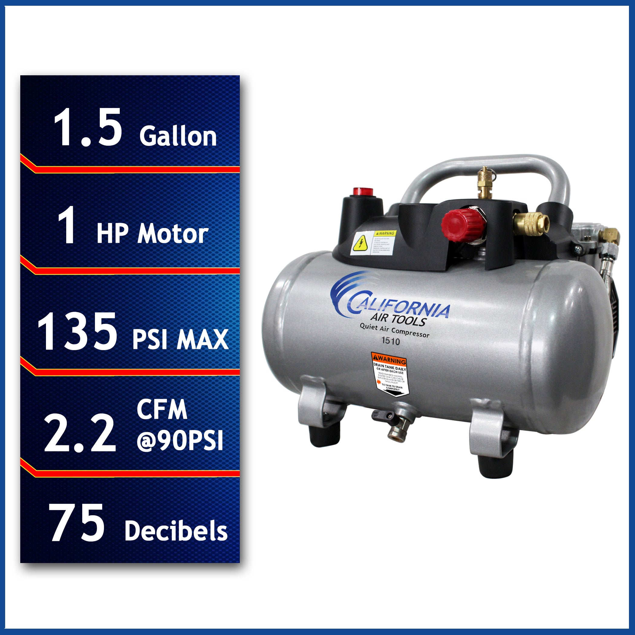 California Air Tools 1510 Quiet Air Compressor