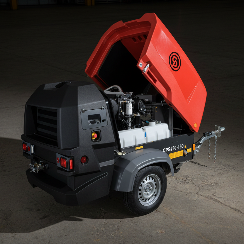 CPS 250 KD8 T4F Towable Rotary Screw Air Compressor