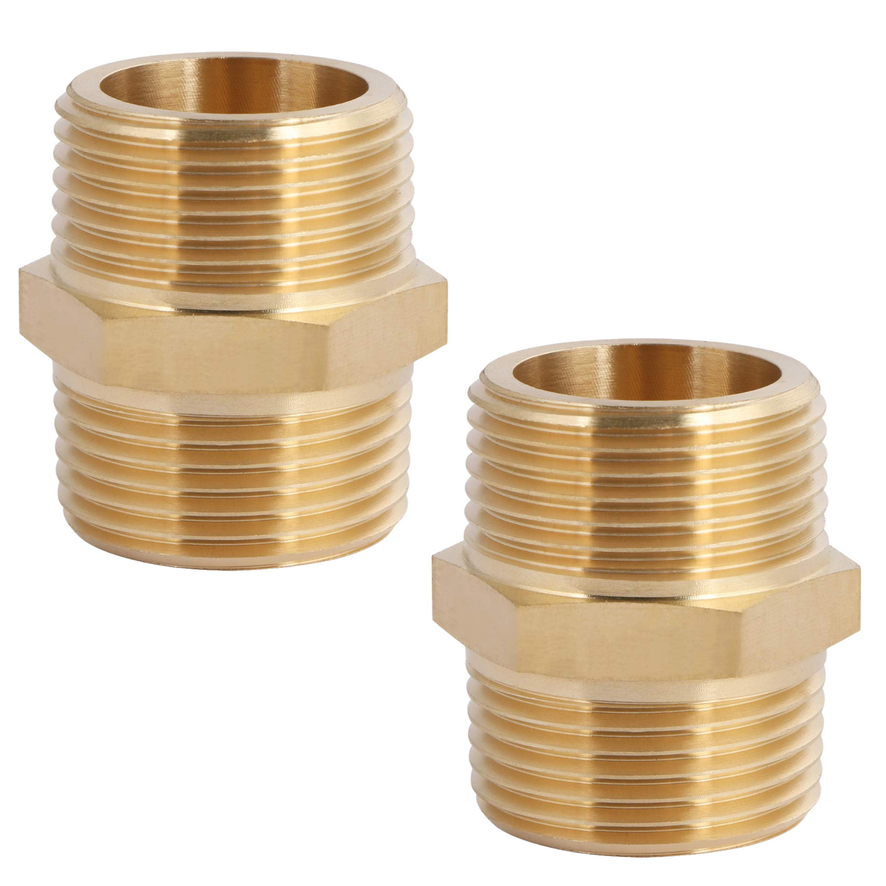 Brass Hex Nipple — Male NPT x Male NPT — Warthog Air Compressor Store