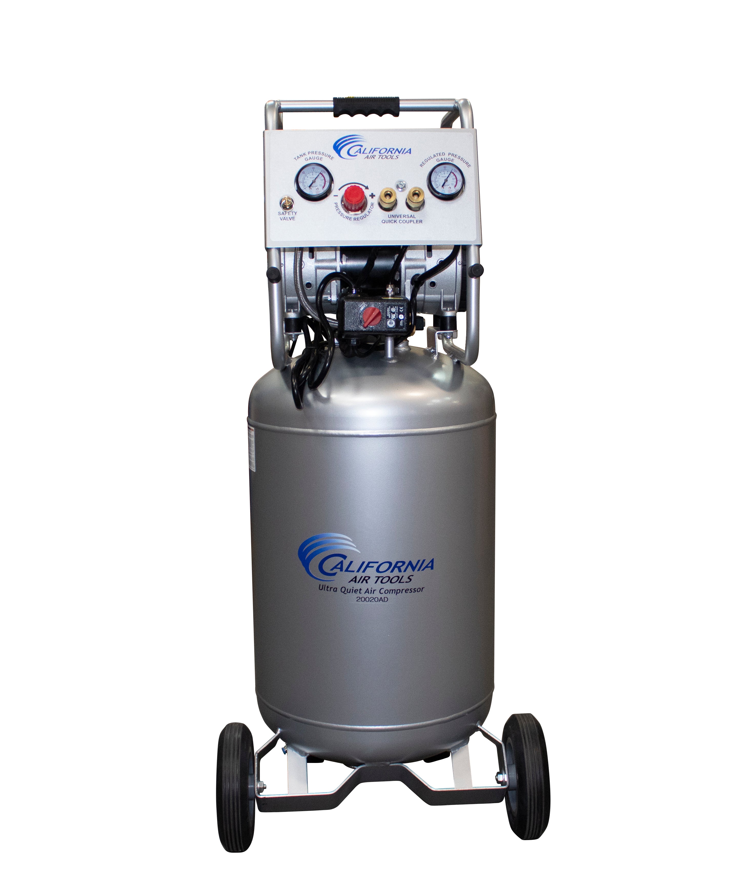 California Air Tools 2.0 Hp, 20.0 Gal. Steel Tank Ultra Quiet & Oil-Free Air Compressor with Auto Drain 220 Volts 60 Hertz