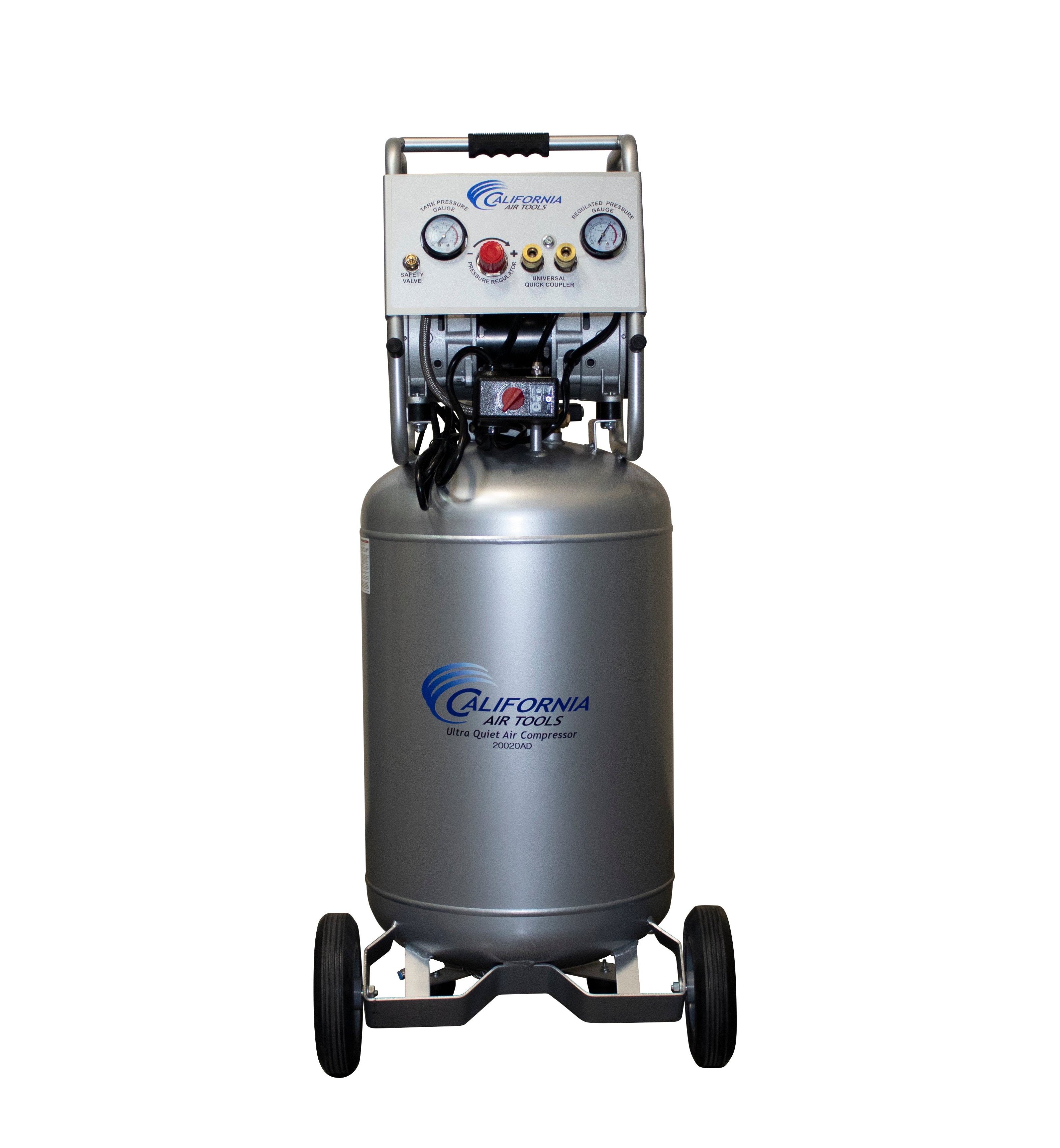 California Air Tools 2.0 Hp, 20.0 Gal. Steel Tank Ultra Quiet & Oil-Free Air Compressor with Auto Drain 220 Volts 60 Hertz