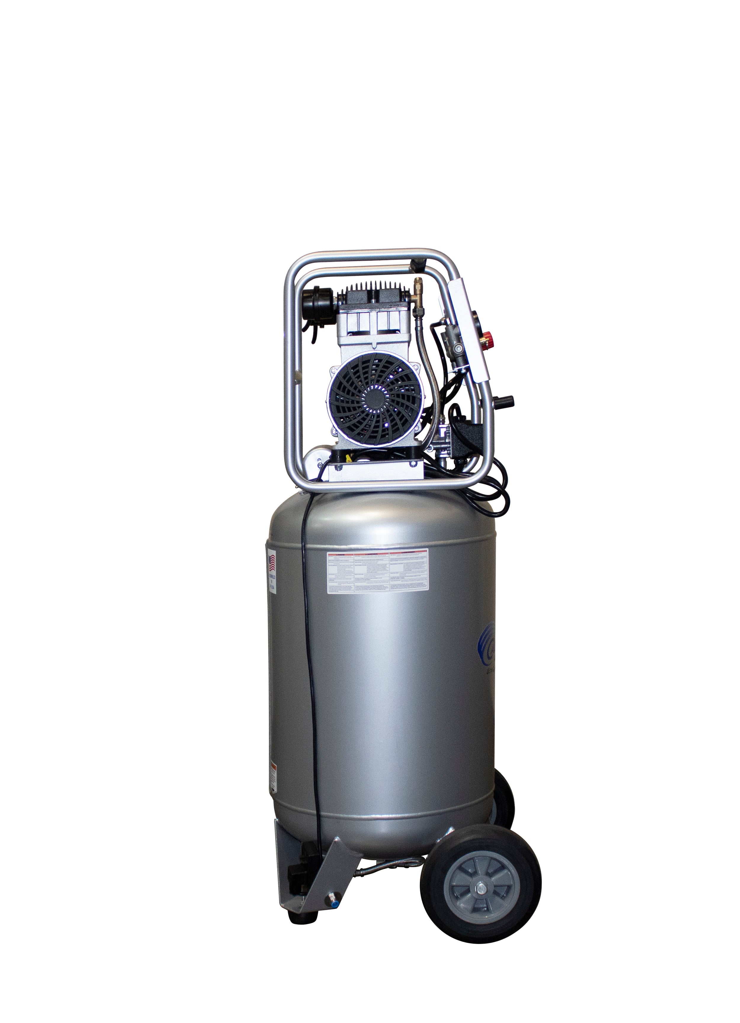 California Air Tools 2.0 Hp, 20.0 Gal. Steel Tank Ultra Quiet & Oil-Free Air Compressor with Auto Drain 220 Volts 60 Hertz