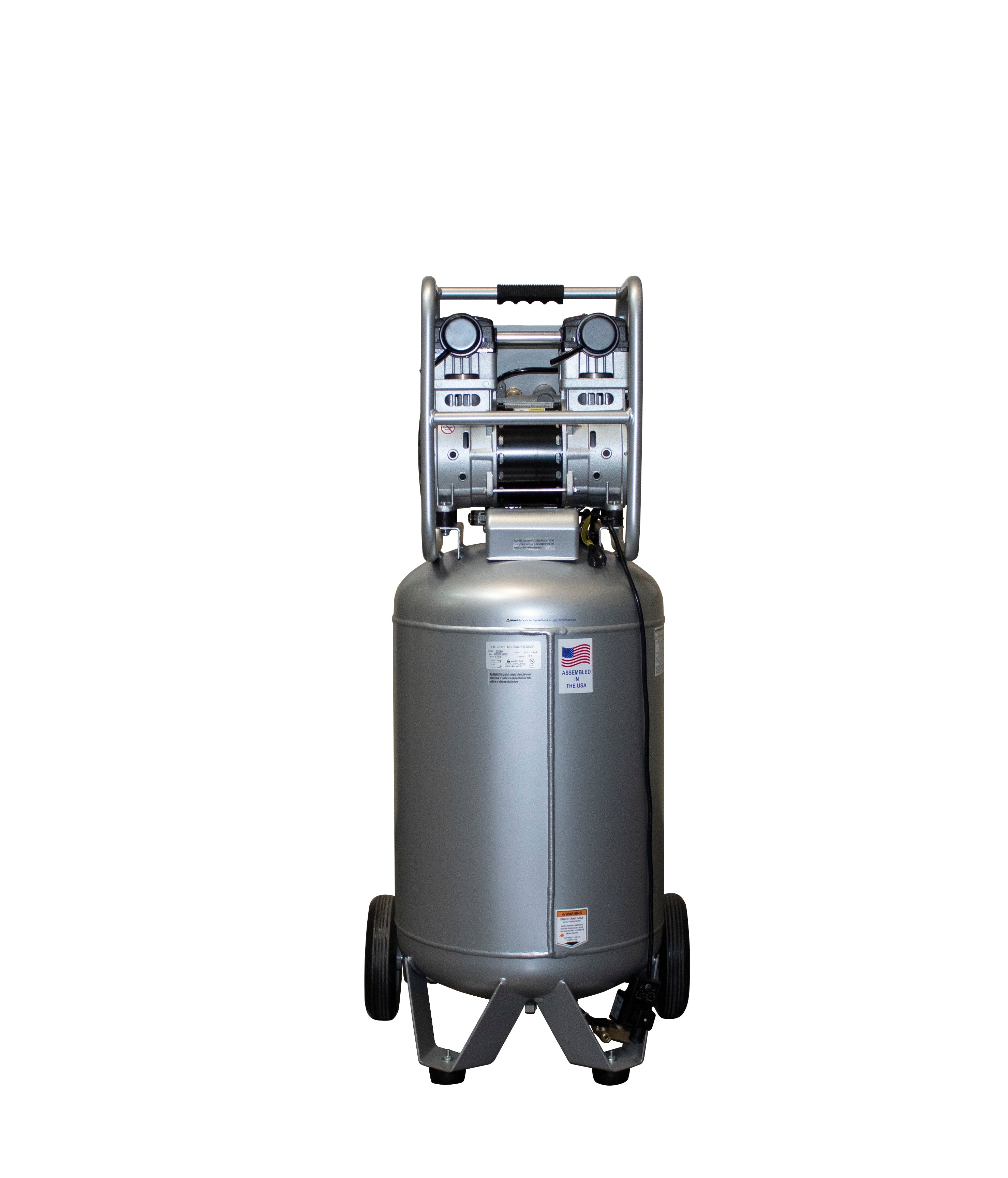 California Air Tools 2.0 Hp, 20.0 Gal. Steel Tank Air Ultra Quiet & Oil-Free Compressor with Automatic Drain Valve