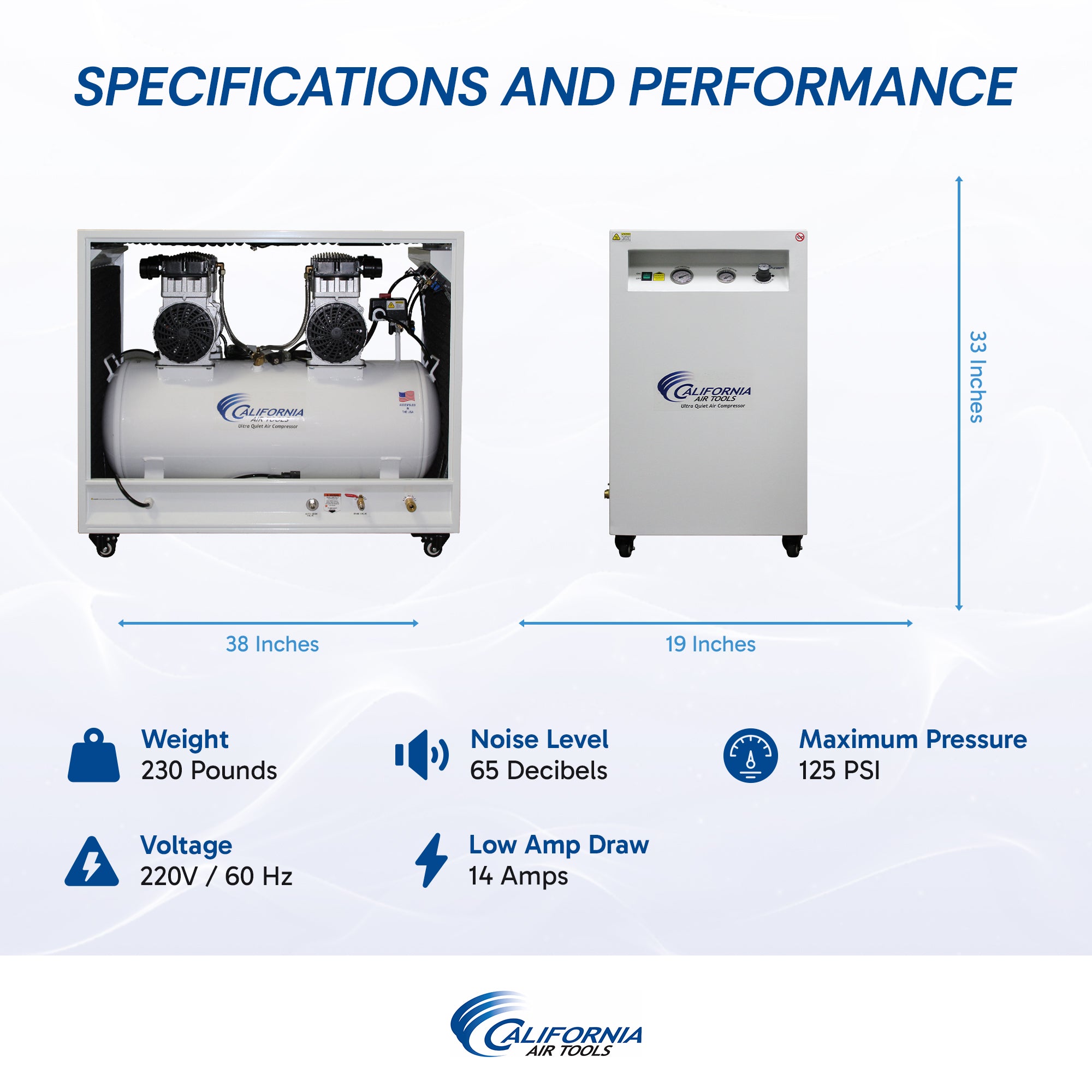 California Air Tools 4.0 Hp, 20.0 Gal. Ultra Quiet & Oil-Free Air Compressor with Auto Drain Valve in Sound Proof Cabinet