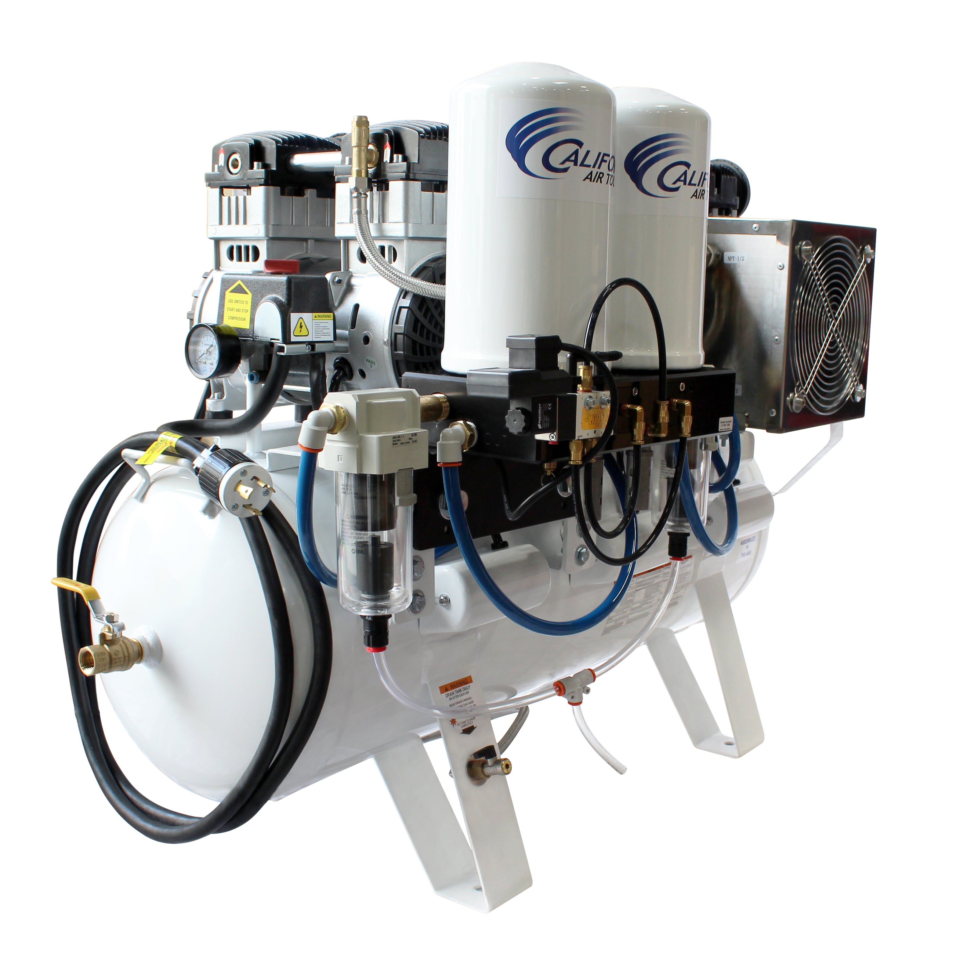 California Air Tools 6.0 Hp Ultra Quiet,Ultra Dry & Oil-Free Air Compressor with 98% Air Drying System and Twin-Tower Auto Purge