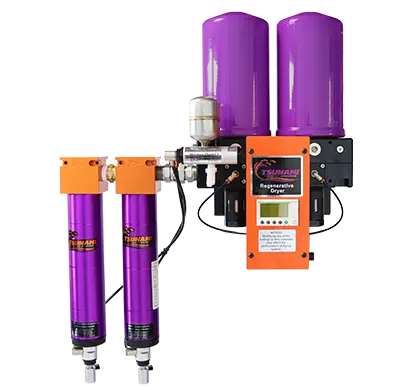 Tsunami Ultra Series wall-mounted heatless regenerative desiccant air dryer
