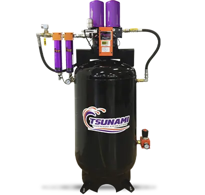 Tsunami Ultra Series heatless regenerative tank-mounted air dryer on 80-gallon tank
