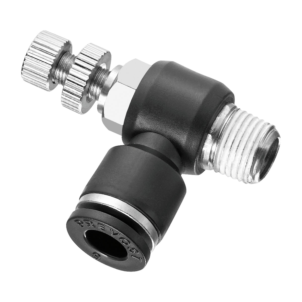 Prevost Conex flow regulator with knob, bi-directional configuration