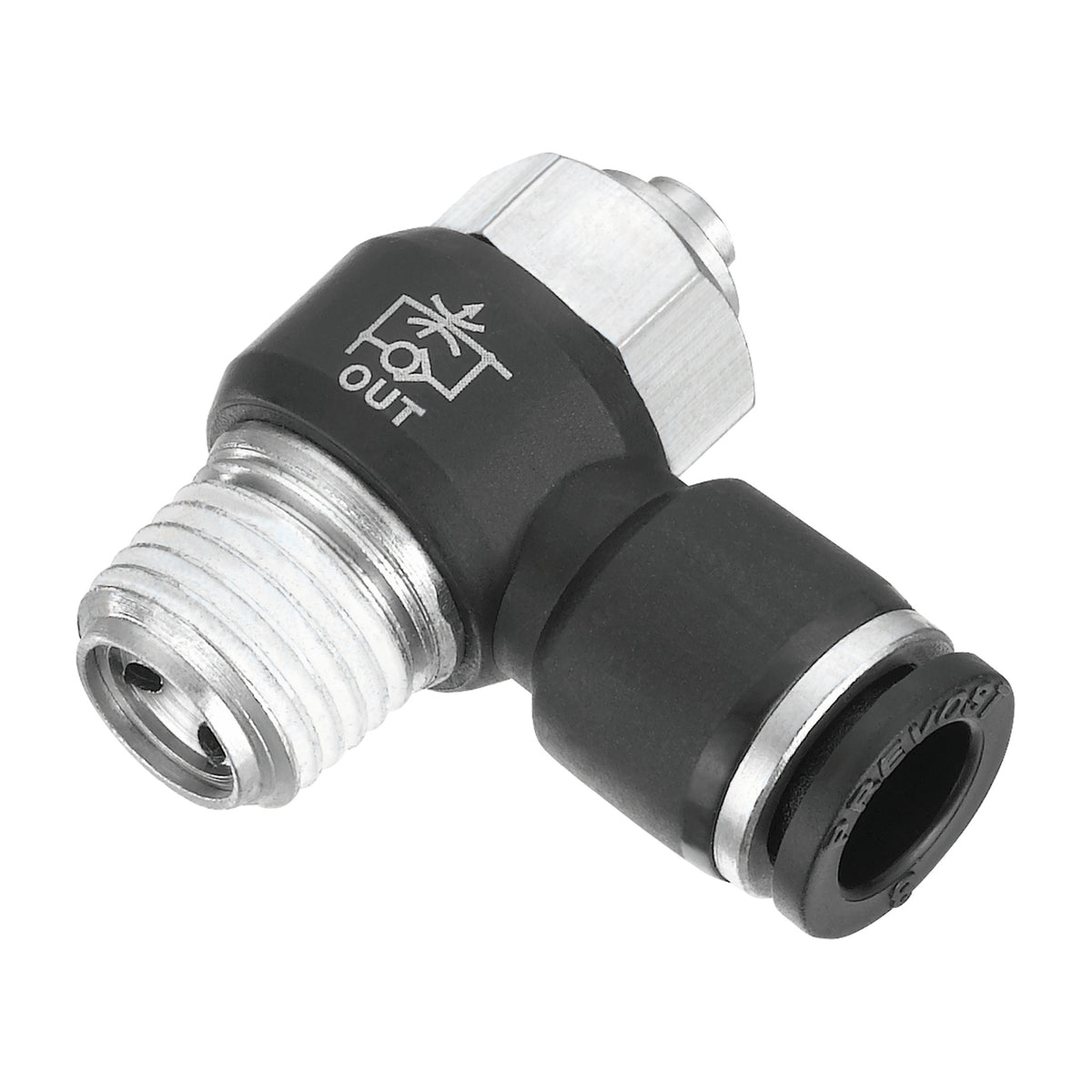 Prevost Conex flow regulator with adjusting screw, control out configuration