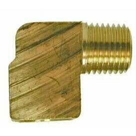 Brass 90 degree barstock street elbow, male x female NPT