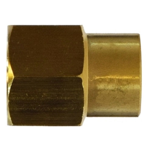 Brass reducing coupling, female NPT x female NPT pipe fitting