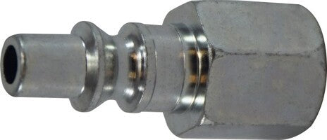 ARO 210 interchange female plug, 1/4 inch body, zinc-plated steel, FNPT end