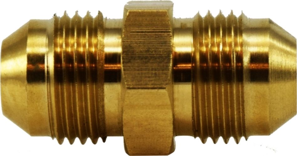 Midland Metal brass 37° JIC flare straight tube union