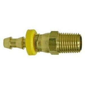 Brass push-on hose barb swivel male NPT adapter, CA360 brass