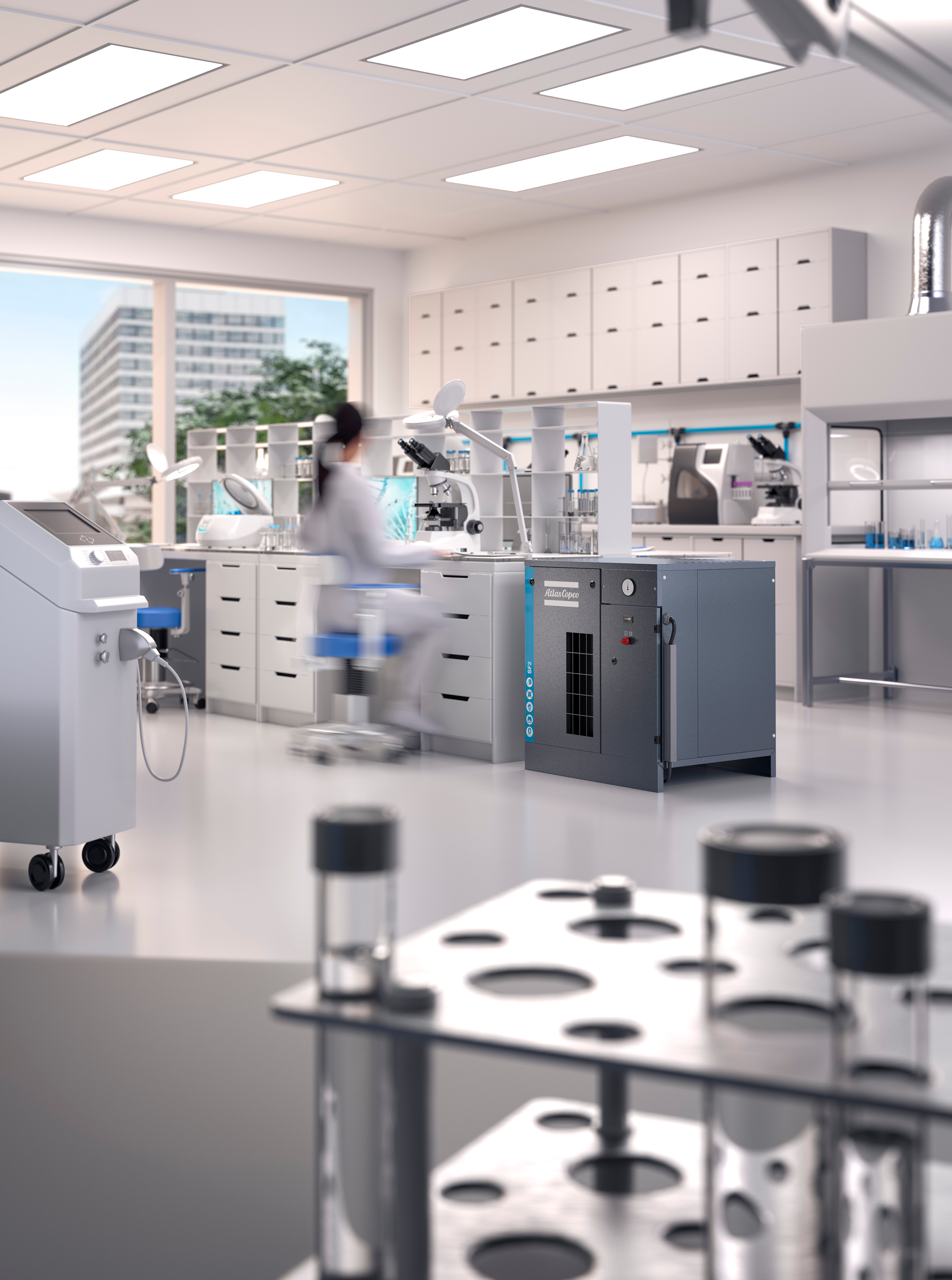 Atlas Copco SF+2-6 Oil Free Mono Scroll Compressor