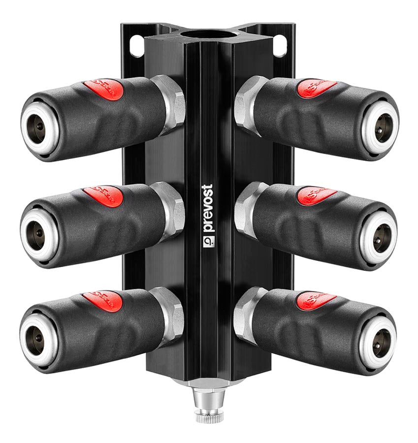 Wall Manifold With Automotive Couplers by Prevost For Aluminum Air Pipe