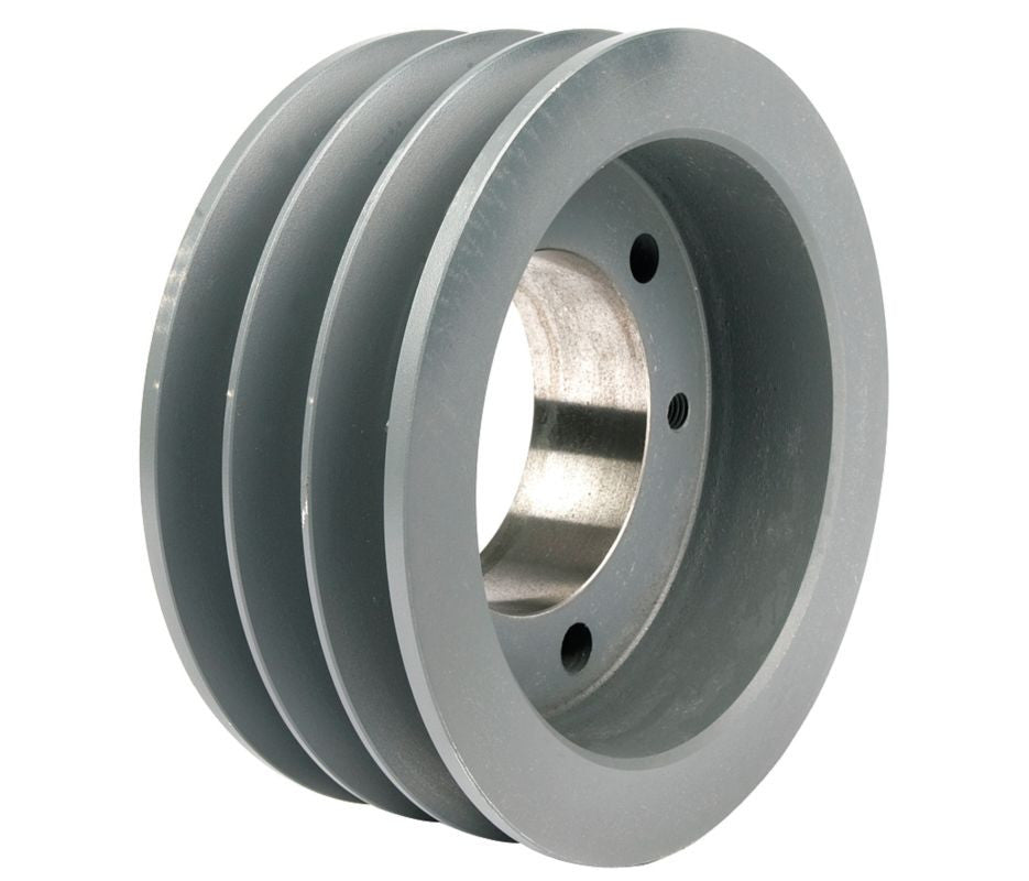 3B triple-groove B-section cast iron V-belt pulley, SH-bushing type