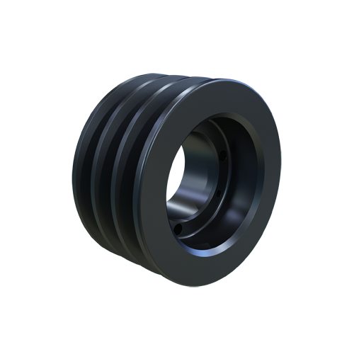 3-Groove B-Section Cast Iron V-Belt Sheave — SD Bushing Type