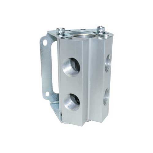 Champion Quick-Lock four port aluminum outlet manifold with integral mounting brackets