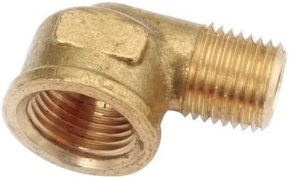Brass 90 degree reducing street elbow, FNPT x MNPT forged brass pipe fitting