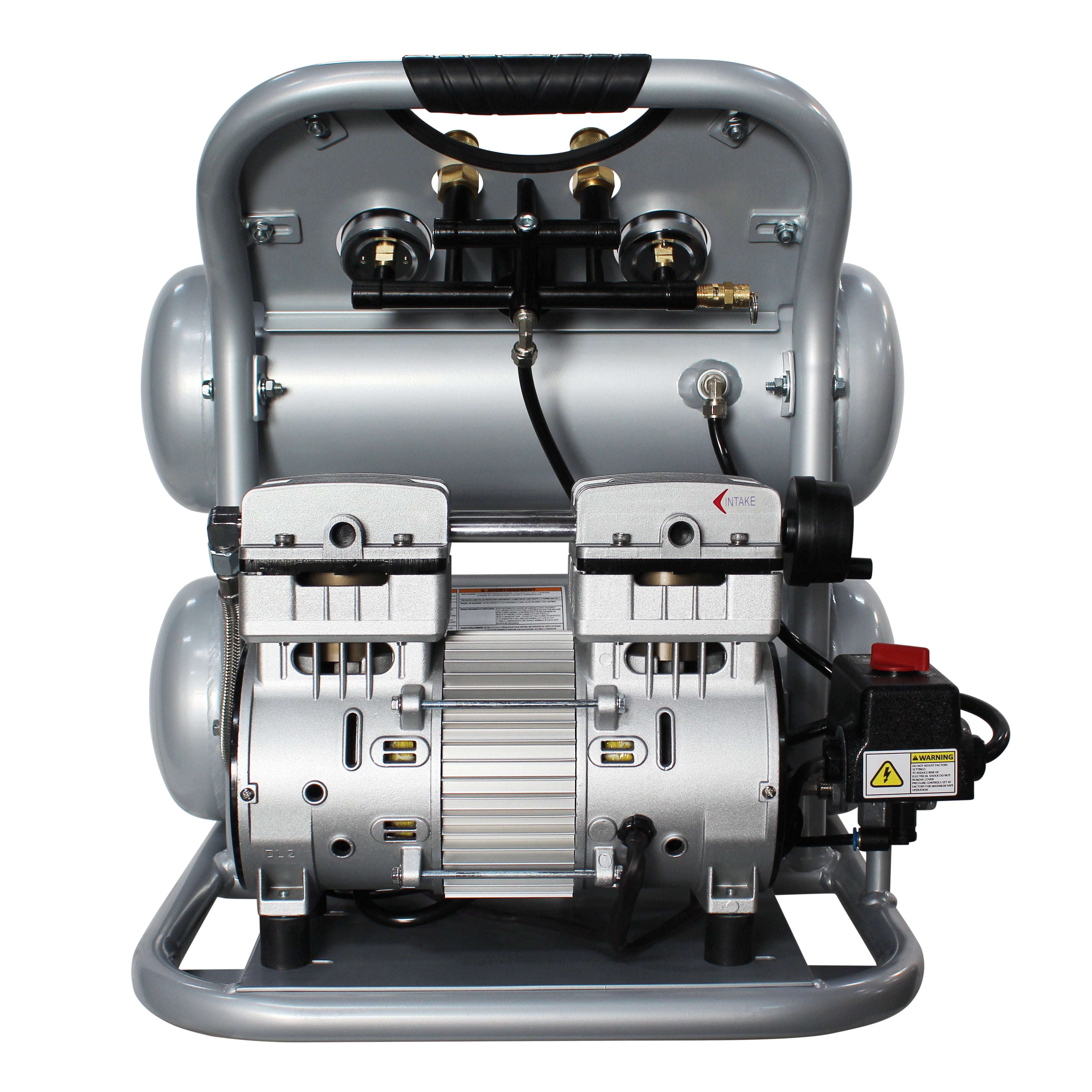 California Air Tools 1.0 Hp, 4.6 Gal. Aluminum Twin Tank Ultra Quiet & Oil-Free Air Compressor