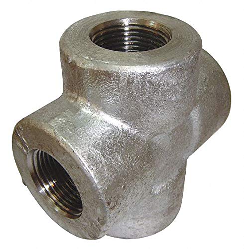 Galvanized malleable iron equal cross — 4-way FNPT pipe fitting