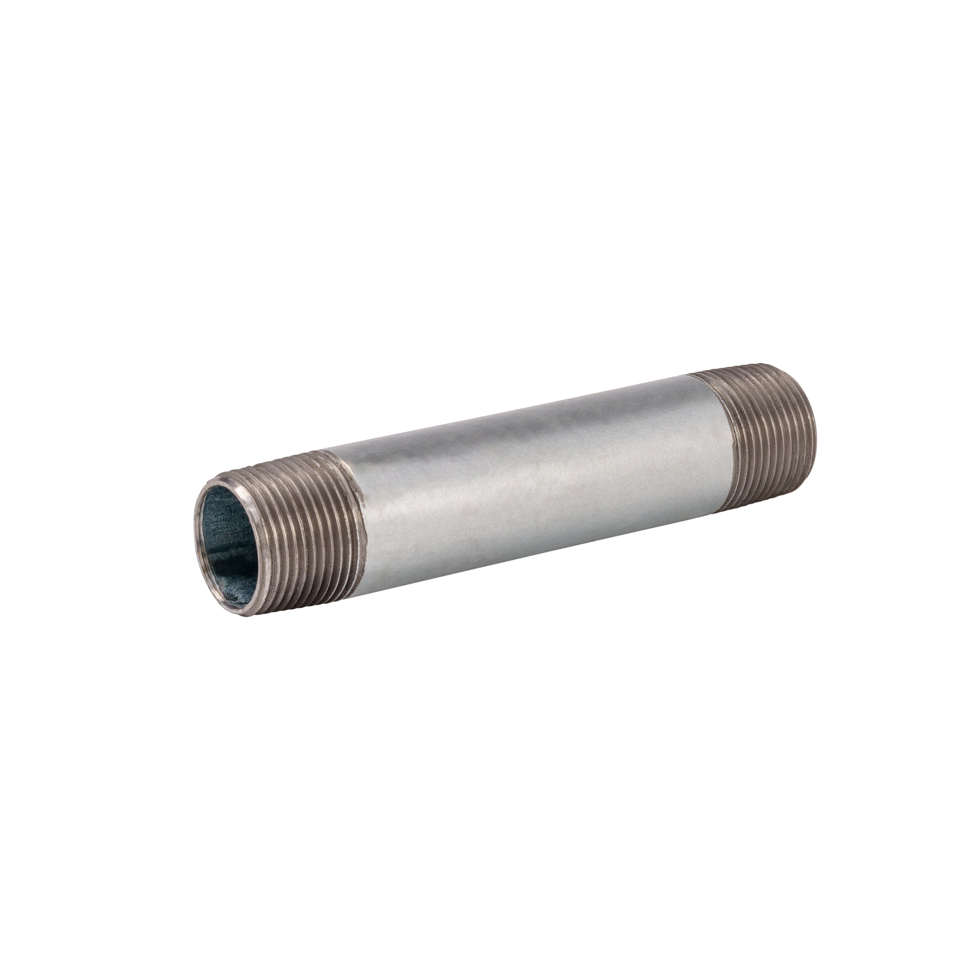 Galvanized steel long pipe nipple, 1" MNPT both ends, Schedule 40