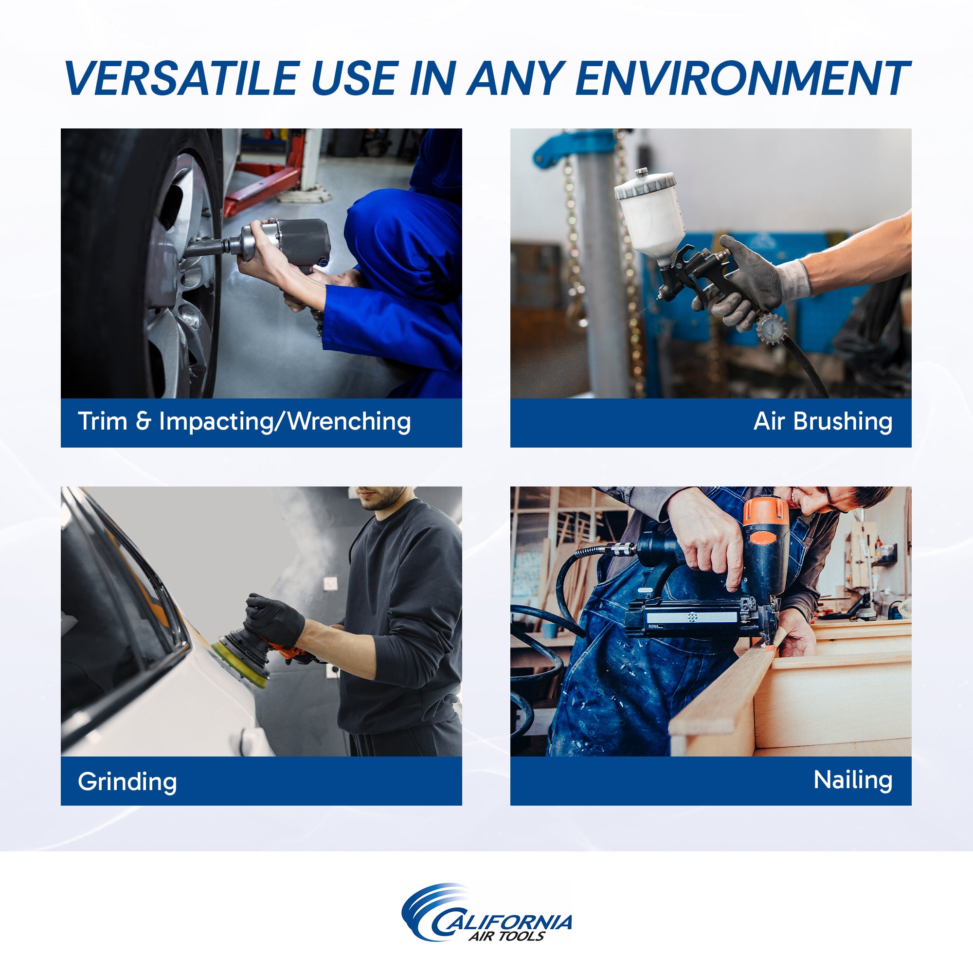 CALAIR 60 Gal 3.7 hp One-Stage Oil-Lubricated Belt Driven Air Compressor by California Air Tools - CALAIR-60037BD