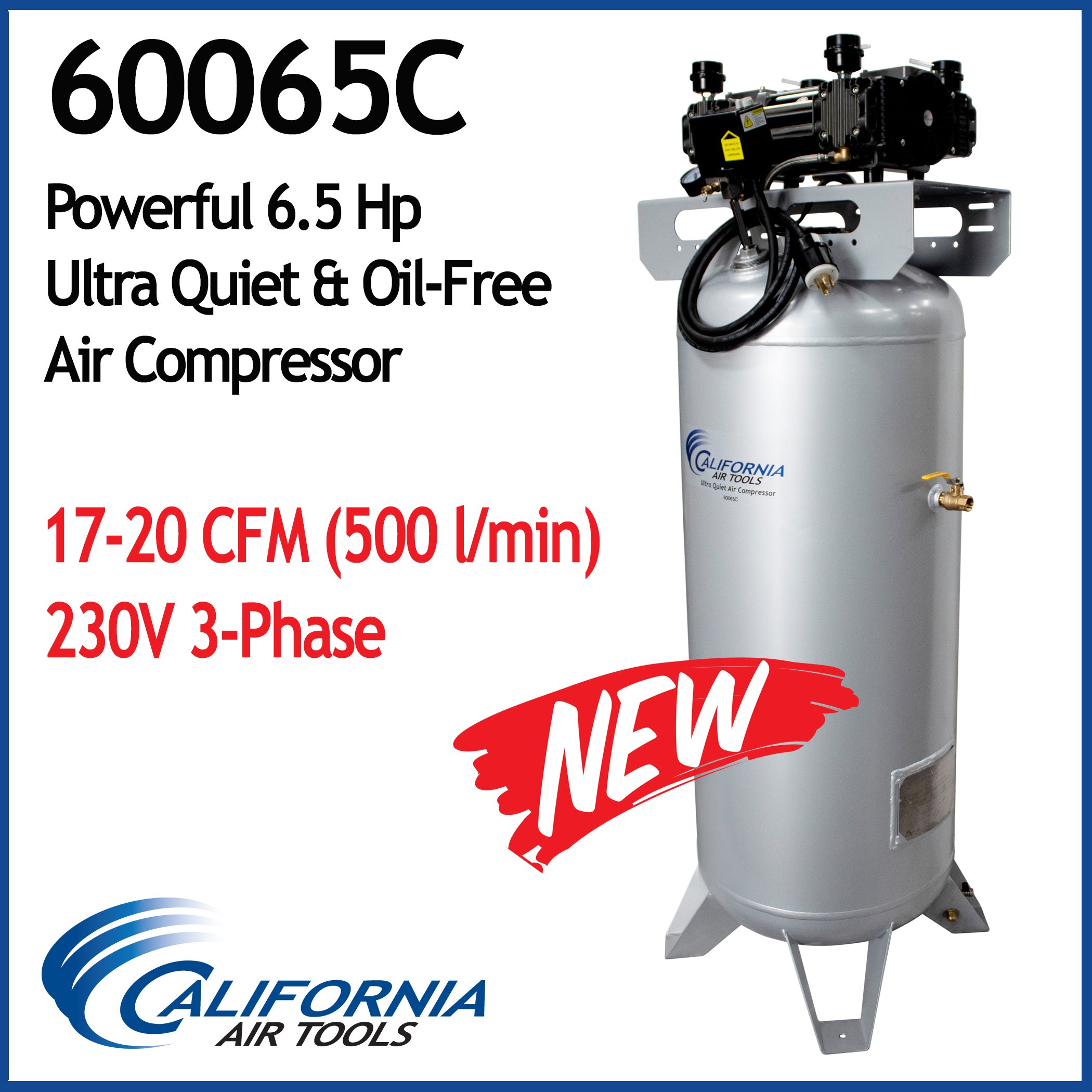 California Air Tools 60 gal 6.5 HP 3-phase Air Compressor