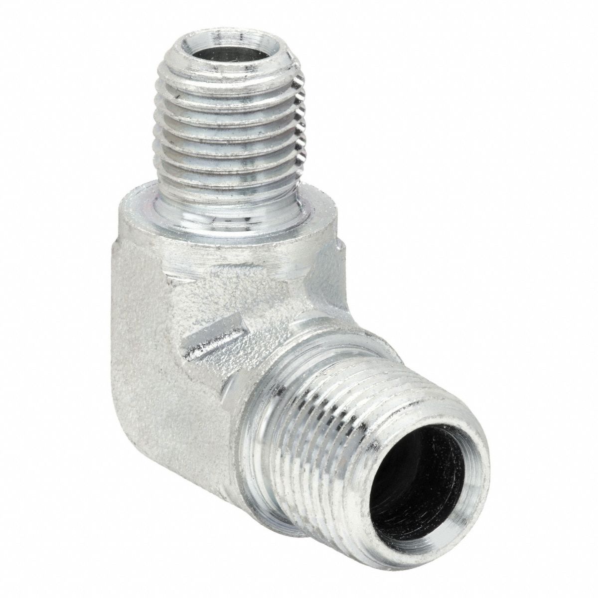 Steel 90° male reducing elbow fitting, MNPT × MNPT