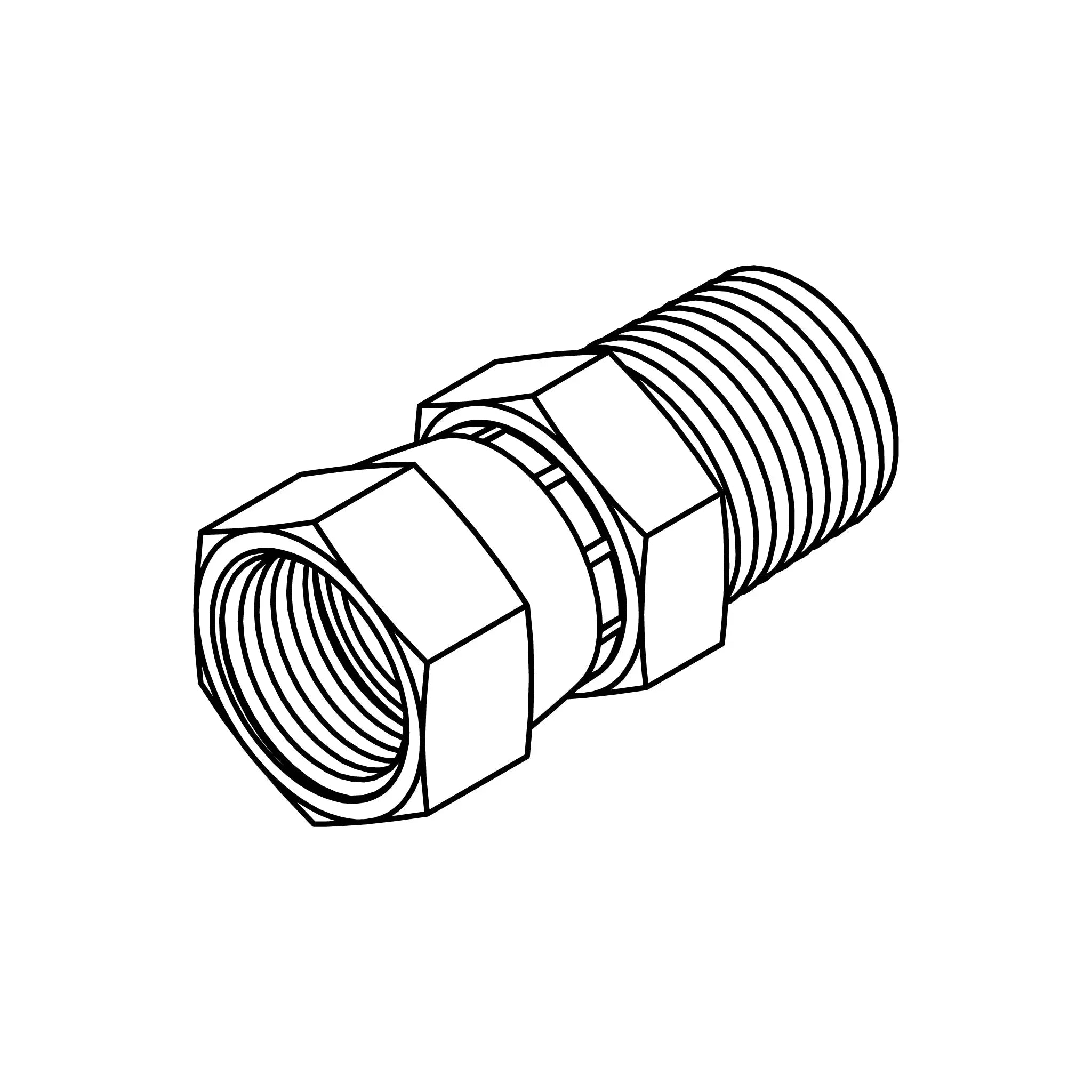 Steel 37° JIC female swivel x male NPT adapter