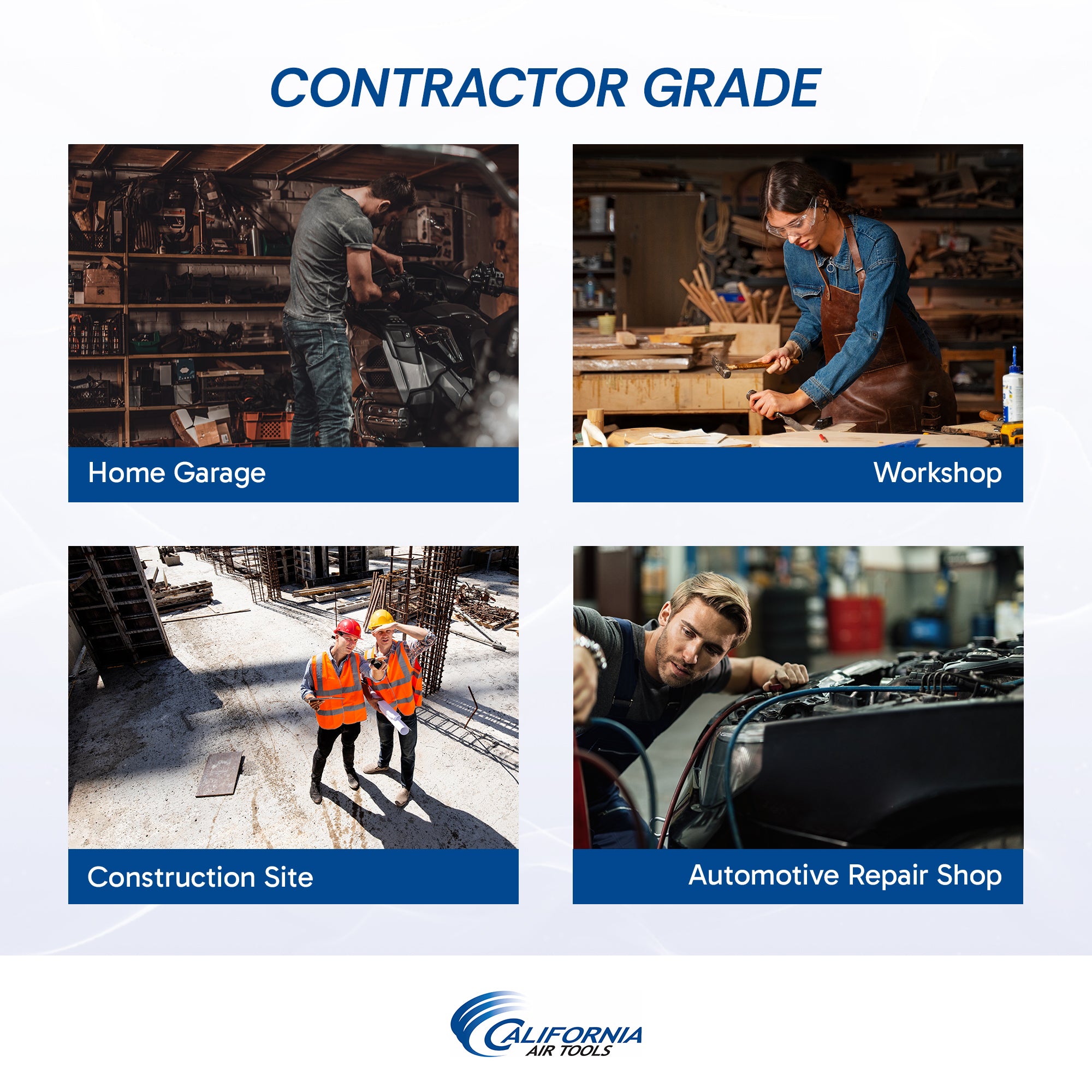 California Air Tools Aluminum Tank Ultra Quiet, Oil-Free, Lightweight Air Compressor with Automatic Drain Valve | CAT-8010AAD