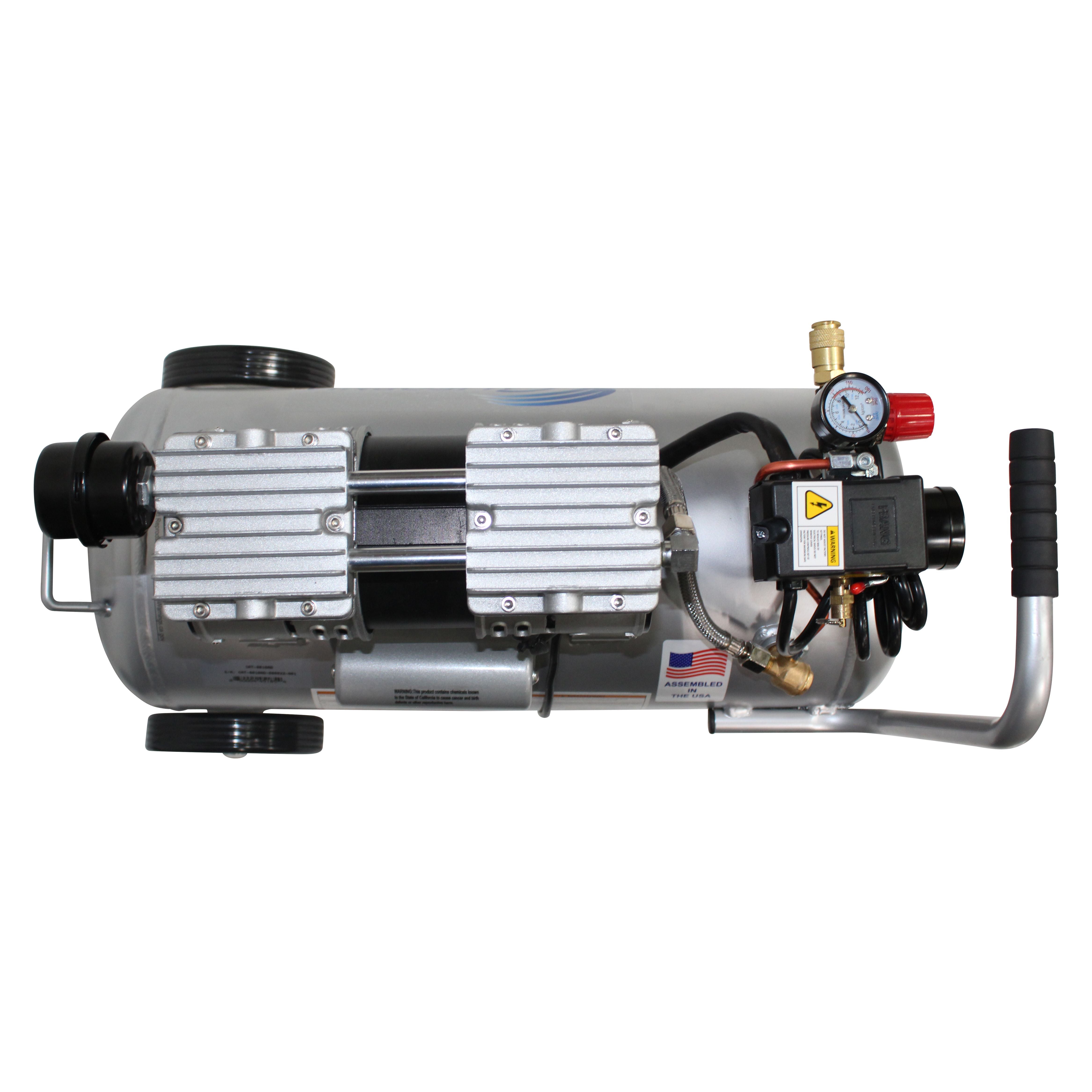 California Air Tools 1.0 Hp, 8.0 Gal. Steel Tank Ultra Quiet & Oil-Free Air Compressor w/Auto Drain